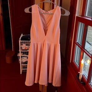 Urban Outfitters Pink Sleeveless V-Neck Dress